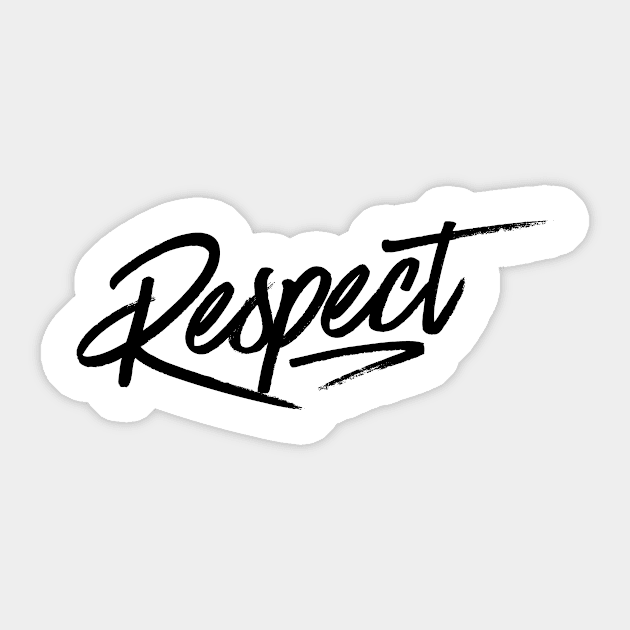 Respect (v2) Sticker by bluerockproducts